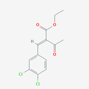 molecular formula C10H9NO4 B1175539 ethyl (2E)-2-[(3,4-dichlorophenyl)methylidene]-3-oxobutanoate CAS No. 15725-31-2