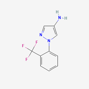 molecular formula C10H8F3N3 B11755419 1-(2-(trifluoromethyl)phenyl)-1H-pyrazol-4-amine 