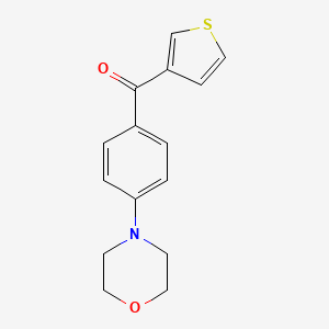 molecular formula C15H15NO2S B11755440 (4-Morpholinophenyl)(thiophen-3-yl)methanone 