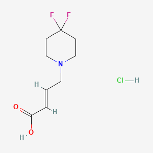 molecular formula C9H14ClF2NO2 B11755445 (2E)-4-(4,4-difluoropiperidin-1-yl)but-2-enoic acid hydrochloride 