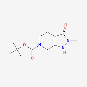 tert-Butyl 2-methyl-3-oxo-1,2,3,4,5,7-hexahydro-6H-pyrazolo[3,4-c]pyridine-6-carboxylate