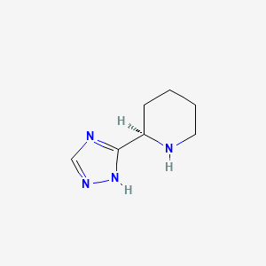 molecular formula C7H12N4 B11755453 (R)-2-(1H-1,2,4-Triazol-5-yl)piperidine 