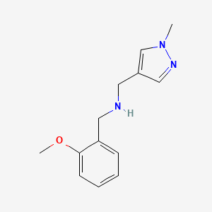 molecular formula C13H17N3O B11755477 [(2-methoxyphenyl)methyl][(1-methyl-1H-pyrazol-4-yl)methyl]amine 