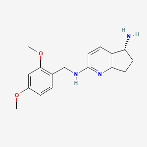 molecular formula C17H21N3O2 B11755493 (R)-N2-(2,4-Dimethoxybenzyl)-6,7-dihydro-5H-cyclopenta[b]pyridine-2,5-diamine 