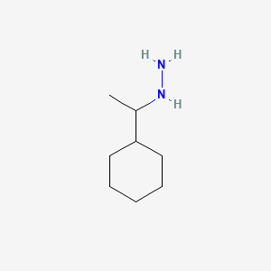 molecular formula C8H18N2 B11755507 (1-Cyclohexylethyl)hydrazine CAS No. 13324-55-5