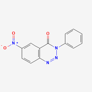 molecular formula C13H8N4O3 B1175552 6-nitro-3-phenyl-1,2,3-benzotriazin-4(3H)-one 