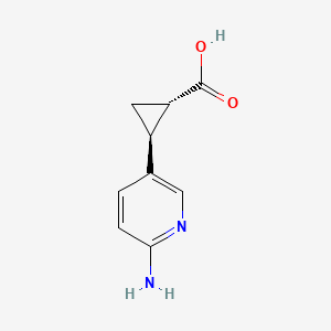 (1S,2S)-2-(6-Aminopyridin-3-yl)cyclopropane-1-carboxylic acid