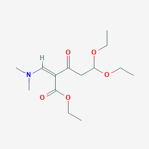 molecular formula C14H25NO5 B11755528 ethyl (2Z)-2-[(dimethylamino)methylidene]-5,5-diethoxy-3-oxopentanoate 