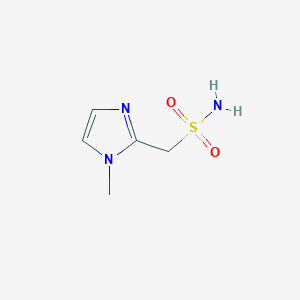 molecular formula C5H9N3O2S B11755532 (1-methyl-1H-imidazol-2-yl)methanesulfonamide 