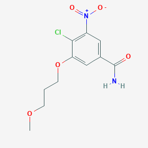 molecular formula C11H13ClN2O5 B11755553 4-Chloro-3-(3-methoxypropoxy)-5-nitrobenzamide 