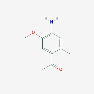 molecular formula C10H13NO2 B11755565 1-(4-Amino-5-methoxy-2-methylphenyl)ethan-1-one 