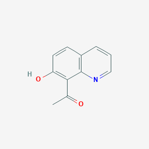 molecular formula C11H9NO2 B11755577 1-(7-Hydroxyquinolin-8-yl)ethan-1-one CAS No. 1146298-54-5