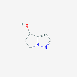 molecular formula C6H8N2O B11755623 5,6-Dihydro-4H-pyrrolo[1,2-b]pyrazol-4-ol 