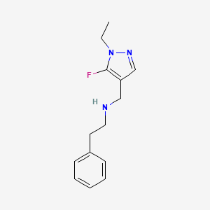 molecular formula C14H18FN3 B11755626 [(1-ethyl-5-fluoro-1H-pyrazol-4-yl)methyl](2-phenylethyl)amine 