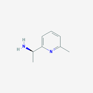 molecular formula C8H12N2 B11755657 (1R)-1-(6-methylpyridin-2-yl)ethan-1-amine 