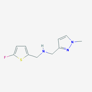 molecular formula C10H12FN3S B11755671 [(5-fluorothiophen-2-yl)methyl][(1-methyl-1H-pyrazol-3-yl)methyl]amine 