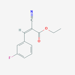 molecular formula C12H10FNO2 B1175571 2-Propenoic acid, 2-cyano-3-(3-fluorophenyl)-, ethyl ester CAS No. 19310-52-2