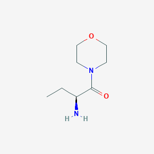 molecular formula C8H16N2O2 B11755711 (2S)-2-amino-1-(morpholin-4-yl)butan-1-one 