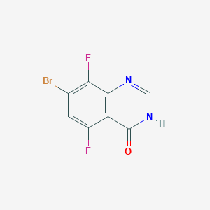 molecular formula C8H3BrF2N2O B11755733 7-Bromo-5,8-difluoroquinazolin-4(3H)-one 