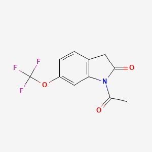 molecular formula C11H8F3NO3 B11755747 1-Acetyl-6-(trifluoromethoxy)indolin-2-one 