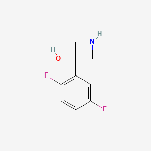 molecular formula C9H9F2NO B11755786 3-(2,5-Difluorophenyl)azetidin-3-ol 