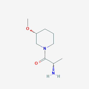 molecular formula C9H18N2O2 B11755801 (S)-2-Amino-1-((R)-3-methoxy-piperidin-1-yl)-propan-1-one 