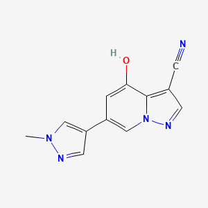 4-Hydroxy-6-(1-methyl-1H-pyrazol-4-yl)pyrazolo[1,5-a]pyridine-3-carbonitrile