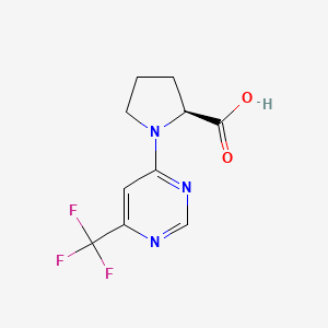 (2S)-1-[6-(trifluoromethyl)pyrimidin-4-yl]pyrrolidine-2-carboxylic acid