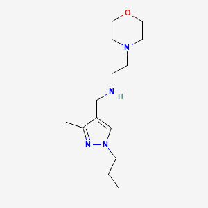 [(3-methyl-1-propyl-1H-pyrazol-4-yl)methyl][2-(morpholin-4-yl)ethyl]amine