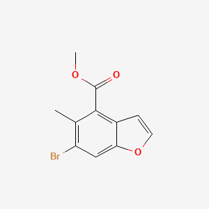 molecular formula C11H9BrO3 B11755832 Methyl 6-bromo-5-methylbenzofuran-4-carboxylate 