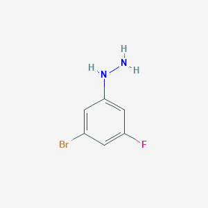 molecular formula C6H6BrFN2 B11755836 (3-Bromo-5-fluoro-phenyl)-hydrazine 