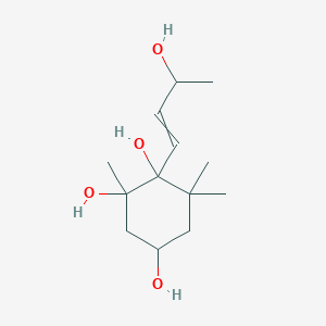 molecular formula C13H24O4 B11755851 1-(3-Hydroxybut-1-en-1-yl)-2,6,6-trimethylcyclohexane-1,2,4-triol 