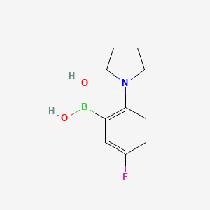 [5-Fluoro-2-(pyrrolidin-1-yl)phenyl]boronic acid