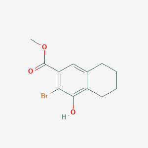 molecular formula C12H13BrO3 B11755951 Methyl 3-bromo-4-hydroxy-5,6,7,8-tetrahydronaphthalene-2-carboxylate 