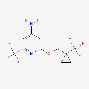 2-(Trifluoromethyl)-6-((1-(trifluoromethyl)cyclopropyl)methoxy)pyridin-4-amine