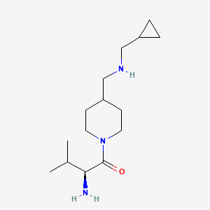 molecular formula C15H29N3O B11755985 (S)-2-Amino-1-(4-(((cyclopropylmethyl)amino)methyl)piperidin-1-yl)-3-methylbutan-1-one 