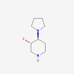 molecular formula C9H17FN2 B11756001 (3S,4S)-3-fluoro-4-(pyrrolidin-1-yl)piperidine 