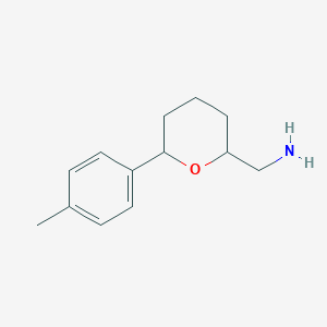 1-[6-(4-Methylphenyl)oxan-2-yl]methanamine