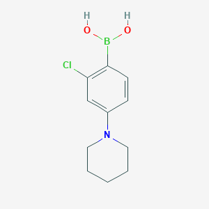 molecular formula C11H15BClNO2 B11756026 2-Chloro-4-(piperidin-1-YL)phenylboronic acid 