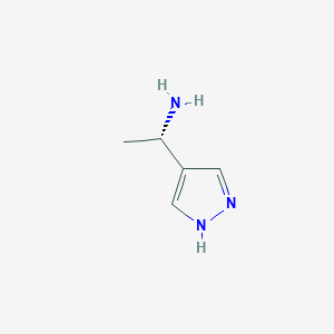 molecular formula C5H9N3 B11756035 (S)-1-(1H-pyrazol-4-yl)ethan-1-amine 