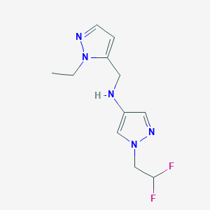 1-(2,2-difluoroethyl)-N-[(1-ethyl-1H-pyrazol-5-yl)methyl]-1H-pyrazol-4-amine