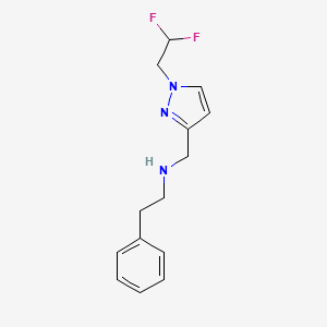 {[1-(2,2-difluoroethyl)-1H-pyrazol-3-yl]methyl}(2-phenylethyl)amine