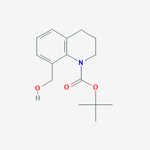 molecular formula C15H21NO3 B11756113 tert-butyl 8-(hydroxymethyl)-3,4-dihydroquinoline-1(2H)-carboxylate 