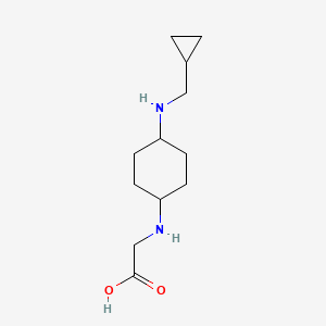 molecular formula C12H22N2O2 B11756126 2-((4-((Cyclopropylmethyl)amino)cyclohexyl)amino)aceticacid 