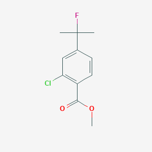 molecular formula C11H12ClFO2 B11756131 Methyl 2-chloro-4-(2-fluoropropan-2-yl)benzoate 