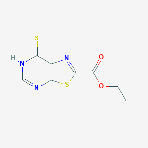 molecular formula C8H7N3O2S2 B11756154 Ethyl 7-thioxo-6,7-dihydrothiazolo[5,4-d]pyrimidine-2-carboxylate 