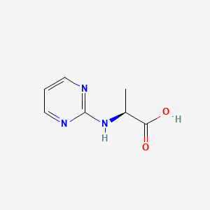 molecular formula C7H9N3O2 B11756186 (2S)-2-[(pyrimidin-2-yl)amino]propanoic acid 