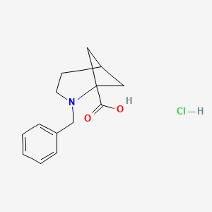 molecular formula C14H18ClNO2 B11756191 2-Benzyl-2-azabicyclo[3.1.1]heptane-1-carboxylic acid hydrochloride 