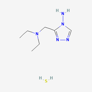 molecular formula C7H17N5S B11756194 4-amino-5-[(diethylamino)methyl]-4H-1,2,4-triazol-3-yl sulfane 