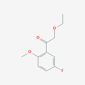 molecular formula C11H13FO3 B11756223 2-Ethoxy-1-(5-fluoro-2-methoxyphenyl)ethan-1-one 